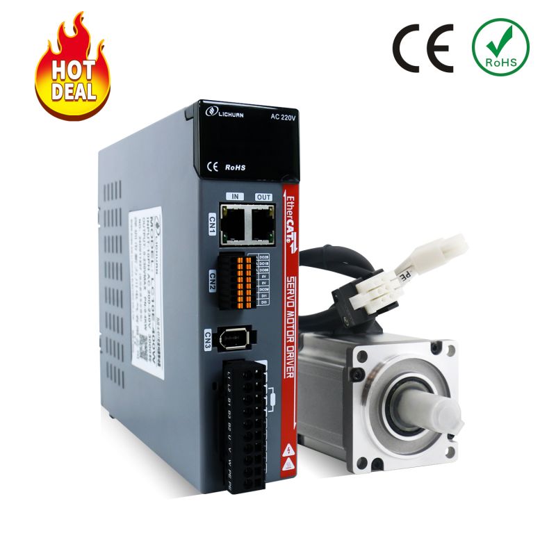 Ethercat AC सर्वो मोटर 400W 3000rpm 1.27nm A किट